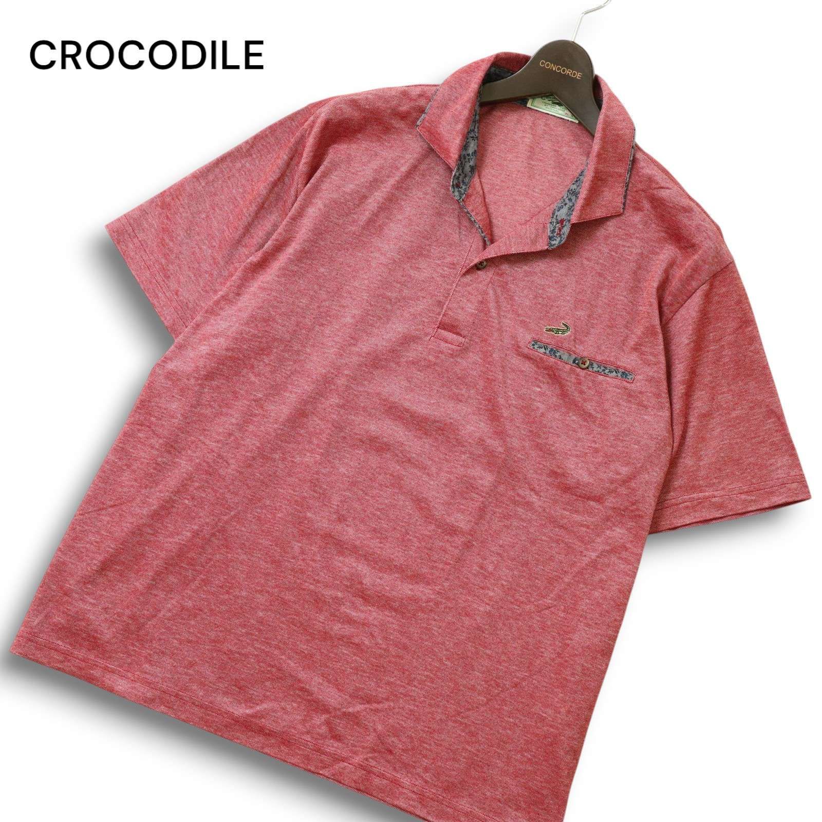 お得な情報満載 CROCODILE クロコダイル 半袖 花柄使い ワニ刺繍 春夏☆ レディースウェア