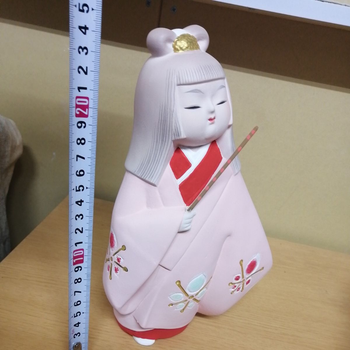 博多人形 陶器製 伝統的な日本人形 約30cm 博多人形 日本人形 陶器人形 芸妓 芸者 舞妓 陶器 焼物 置物