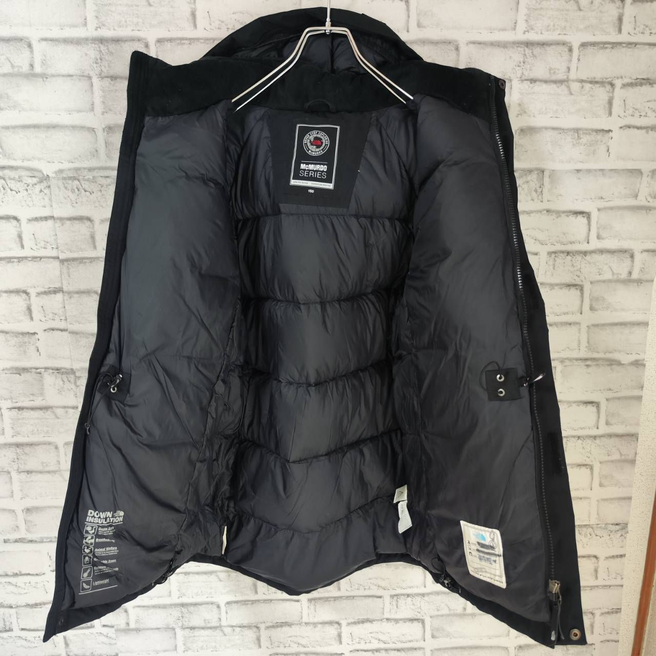 ノースフェイス　THE NORTH FACE　ダウンジャケット　McMURDO　キッズ　150　マウンテンパーカー　ブラック　黒　マクマード　アウター　アウトドア