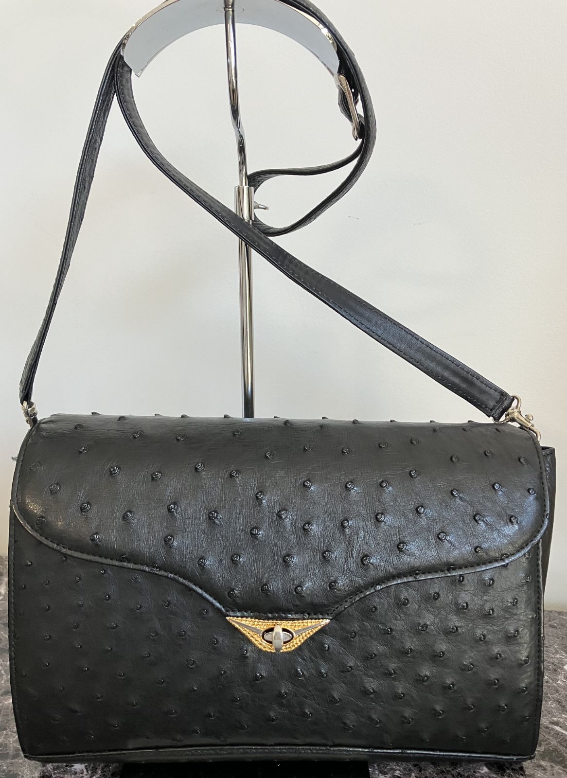 美品　KKLK【オーストリッチ】ハンドバッグ ストラップ付　ショルダーバッグ　本革 2025年最新ＫＫＬＫ オーストリッチの人気アイテム - メルカリ