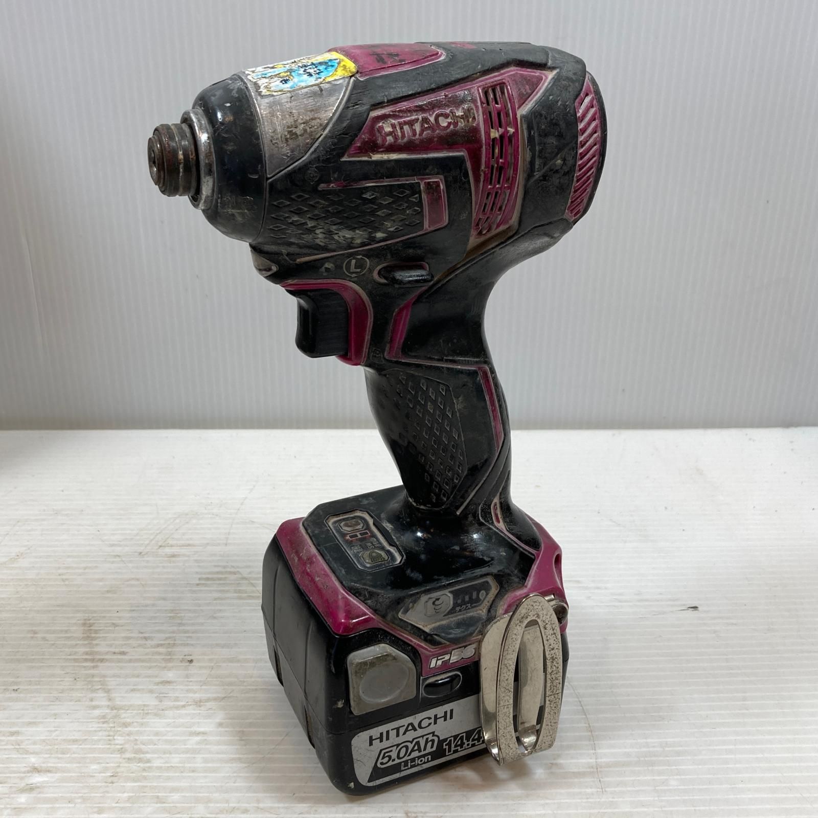 κκHITACHI 日立 締め付け工具 インパクトドライバ コードレス式 14.4v 030692 WH14DDL パープル×ブラック