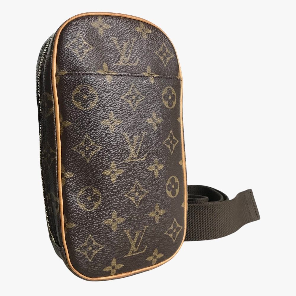 LOUIS VUITTON ルイヴィトン ポシェット ガンジュ クロスボディ ボディバッグ メンズ モノグラムキャンバス ブラウン 斜め掛け 茶色 M51870 中古品【鑑定済】