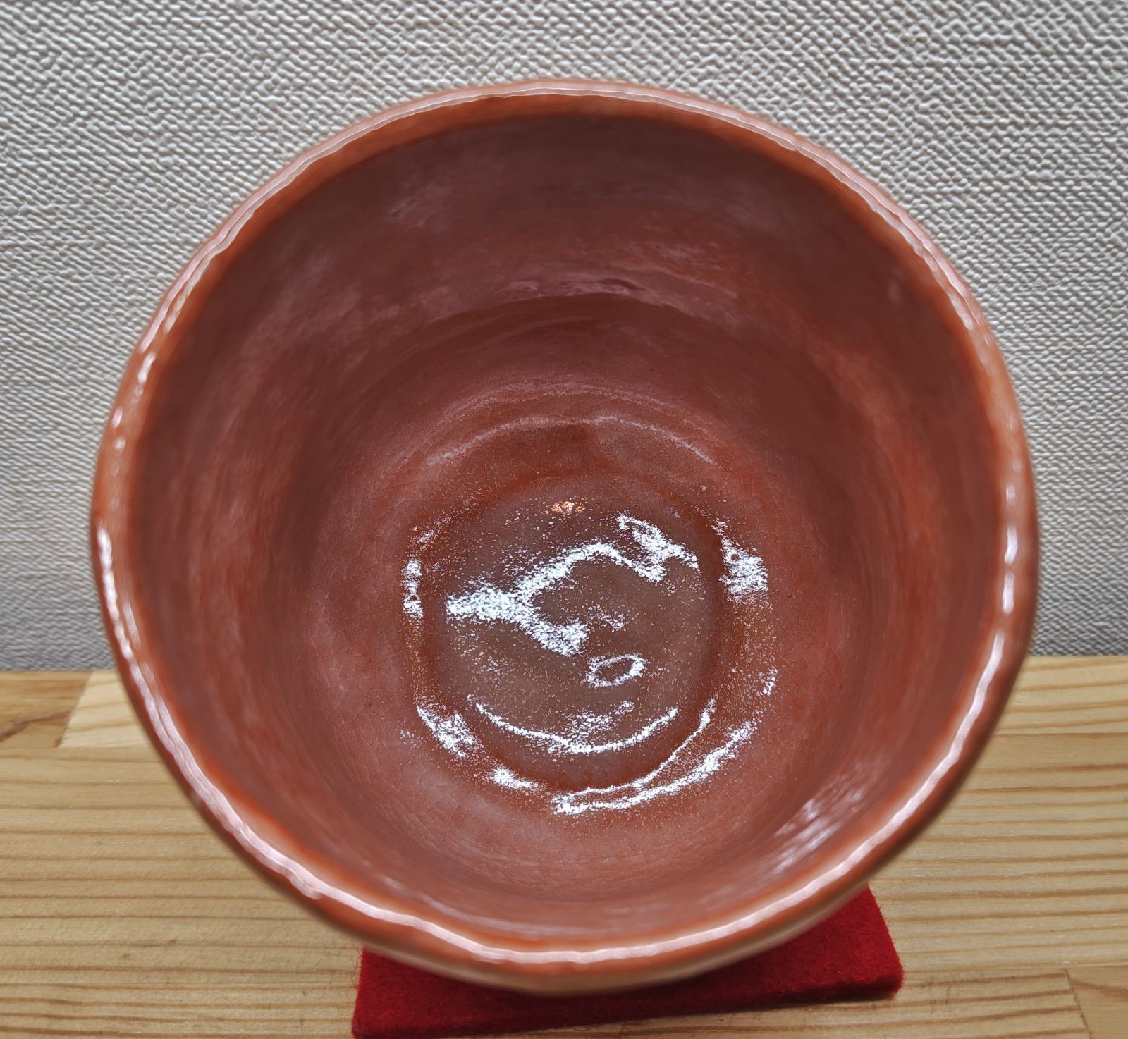 逢絢亭 茶道具 筒茶碗 楽焼 赤楽 雪片の図 松楽窯 紙箱入り WWW_IBETON_RU