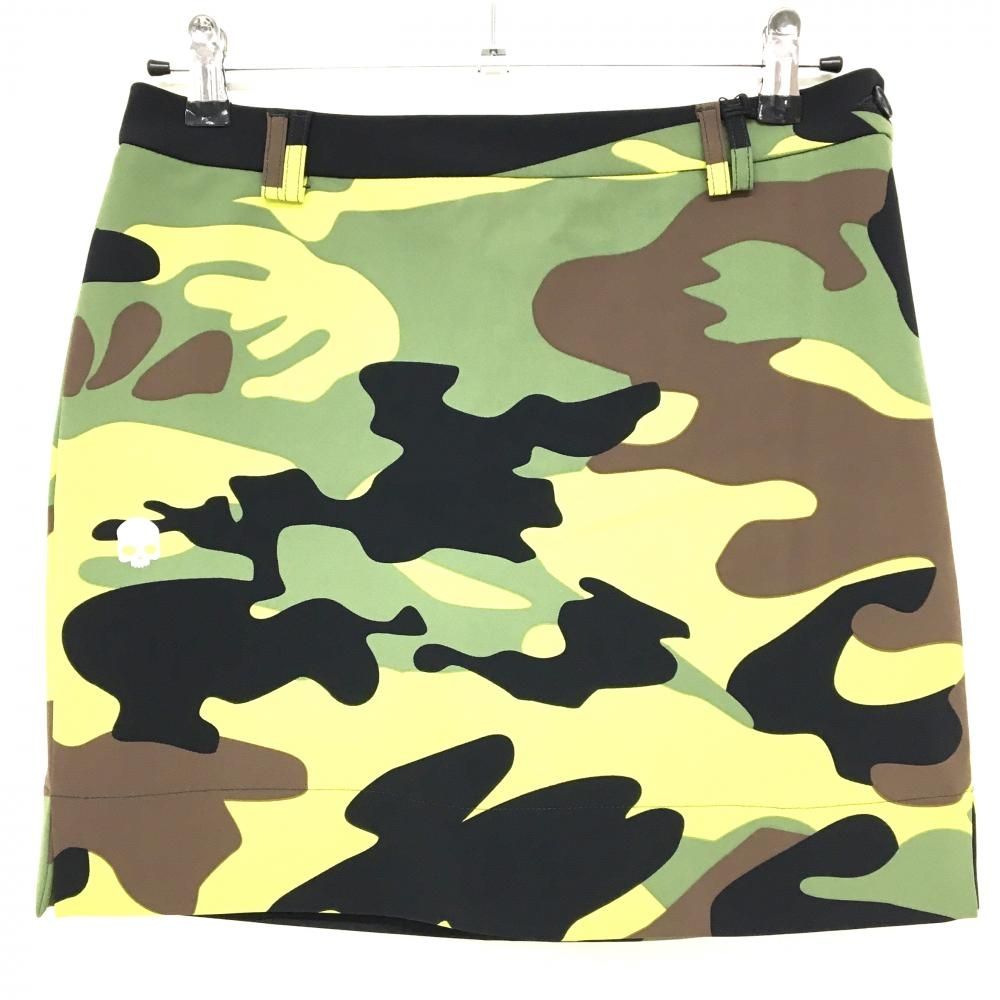 新品】ハイドロゲン スカート カーキ×イエロー カモフラ 迷彩 内側