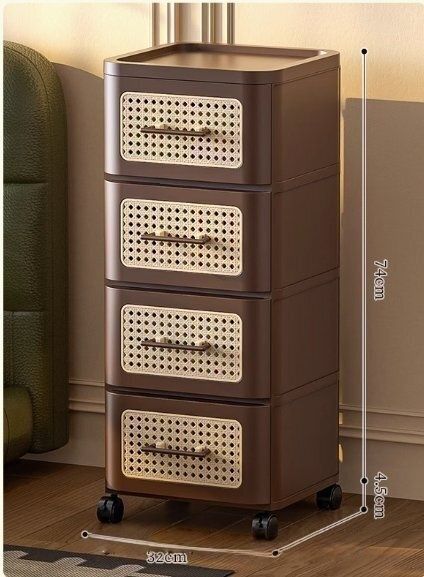 収納庫引き出し式収納棚家庭用多層組み立て不要 風五斗棚リビングおやつ棚ベッドサイドキャビネット