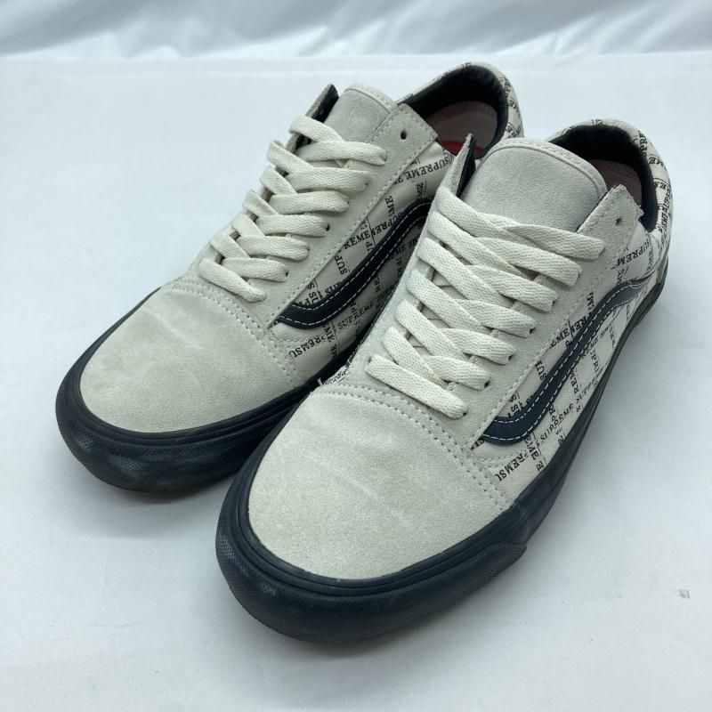 中古】Supreme×Vans 20FW OLD SKOOL PRO Grid White VN0A45JC2YV 28.5 