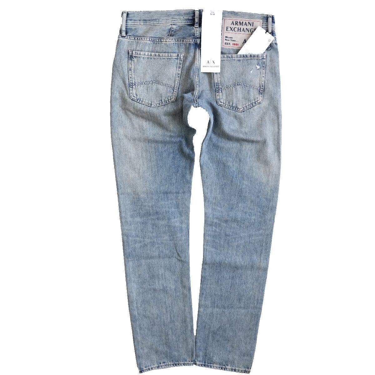 【美品】アルマーニエクスチェンジ-A/X-ダメージスリムフィットデニムパンツ アルマーニエクスチェンジ-A/X-ダメージスリムフィットデニムパンツ