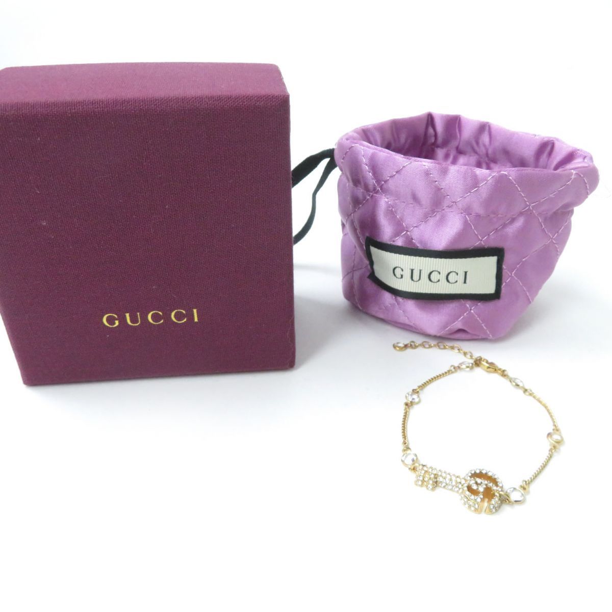 GUCCI グッチ ダブルG キー　ブレスレット　クリスタル　ストーン　鍵 GUCCI グッチ ダブルG キーブレスレットクリスタルストーン鍵