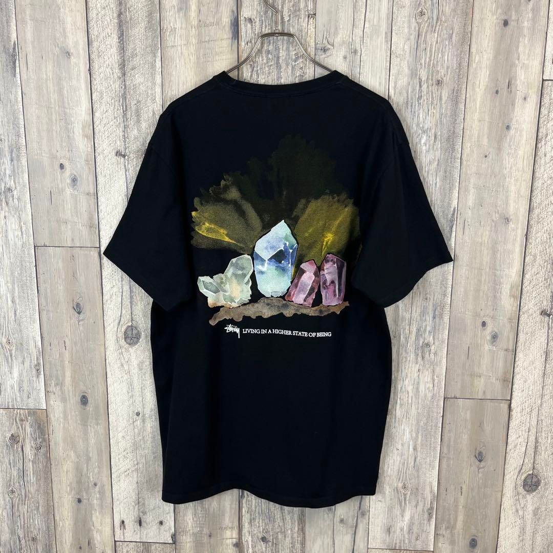 STUSSY stussy ステューシー 宝石 両面プリント 半袖 Tシャツ TEE L