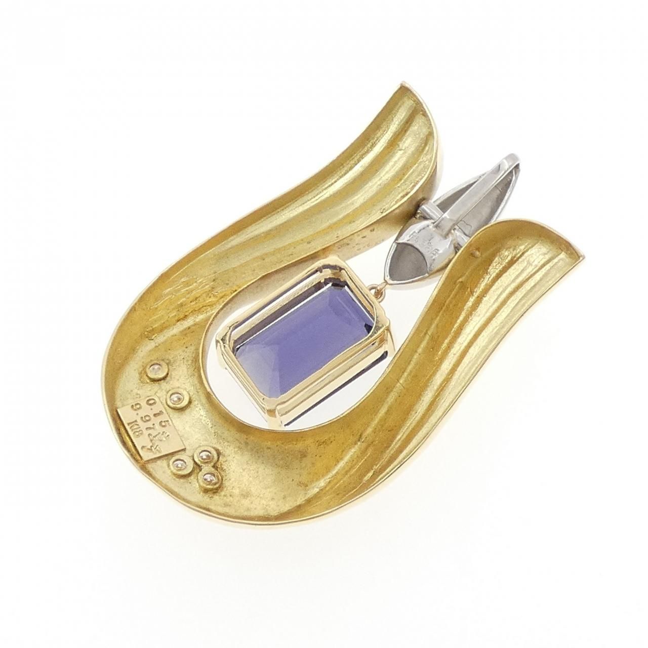 水野薫子 アイオライト ペンダント 9.97CT