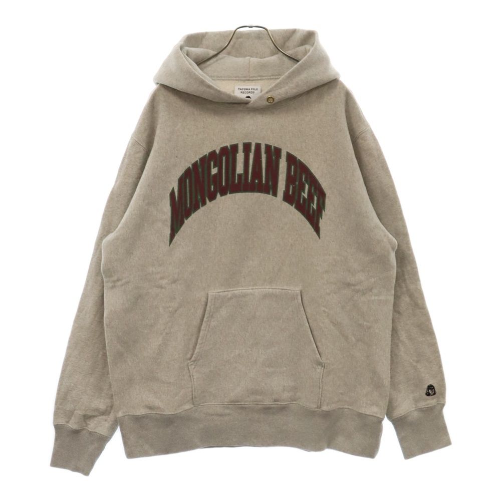 TACOMA FUJI RECORDS (タコマフジレコード) MONGOLIAN BEEF HOODIE モンゴリアン ビーフ フロントプリント  コットン スウェット プルオーバーパーカー グレー - メルカリ