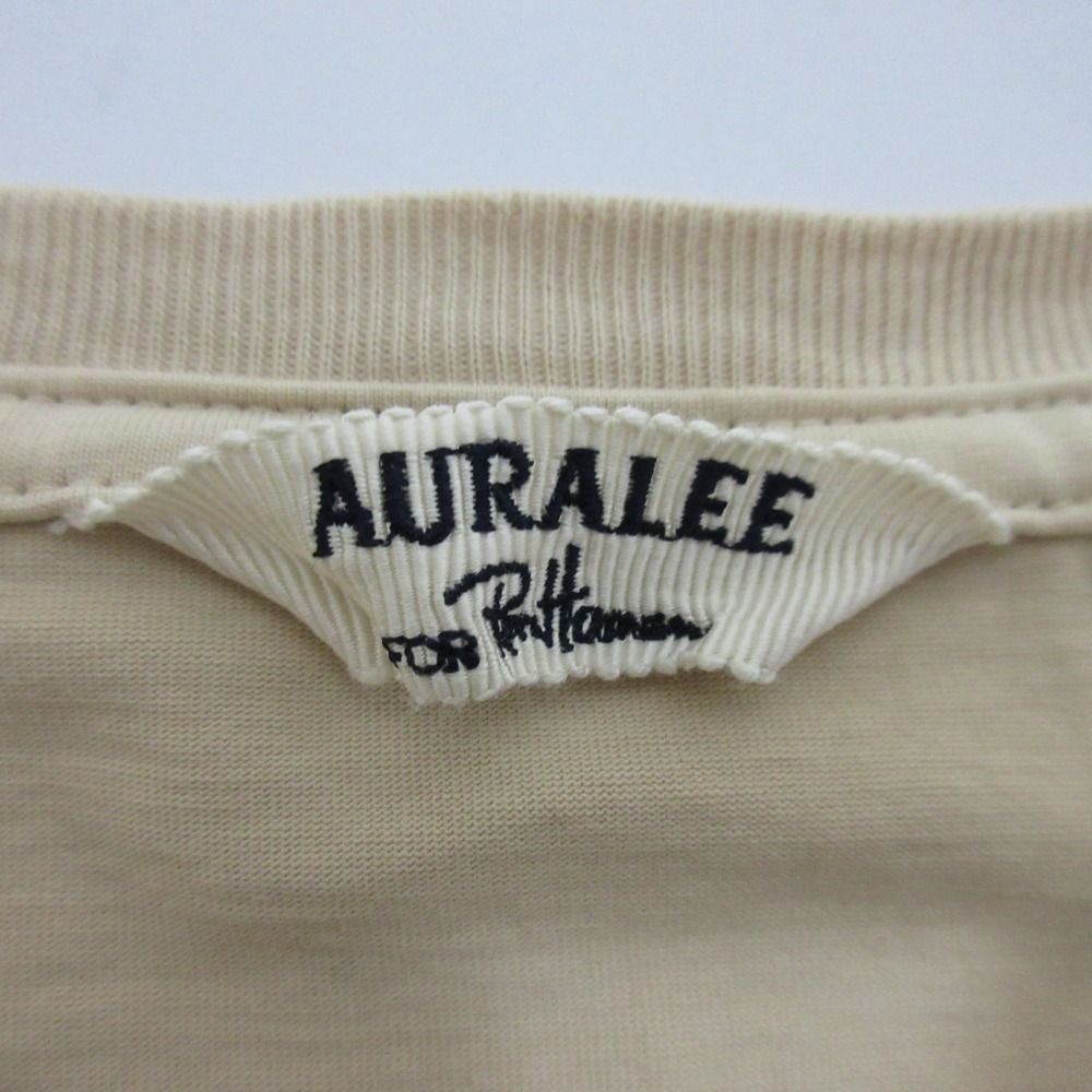 良品 AURALEE オーラリー ロンハーマン 別注 Organic Cotton High Gauge Luster Tee オーガニックコットン 半袖 Tシャツ 0 ベージュ レディース 古着 中古 USED AURALEE - 良品 AURALEE オーラリー ロンハーマン 別注 Organic Cotton