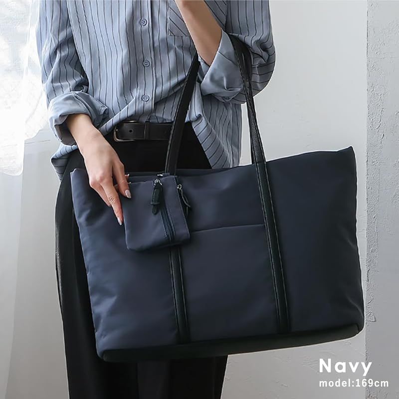 VITAFELICE ヴィータフェリーチェ ポーチ付きナイロンビッグトートバッグ レディース sib-20066z ネイビー 1