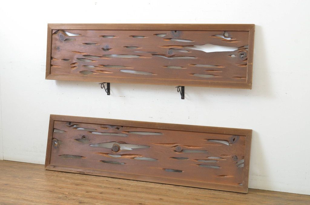 木 インテリア ヴィンテージ 大型 管306☆イタリア製☆木製手彫り彫刻