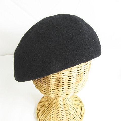オーバーライド override ベレー帽 毛 ブラック kz10817