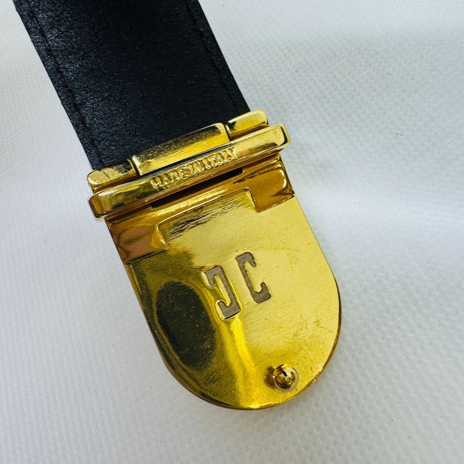 GIVENCHY ベルト　レザー　金金具　ヴィンテージ 80's Givenchy Vintage Rarest Gold Buckle Luxury Leather Belt