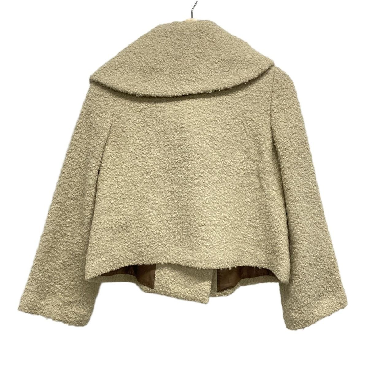 JOCOMOMOLA ホコモモラ コート サイズ40 XL レディース - アイボリー 長袖 ショート丈 ダブル 秋 冬