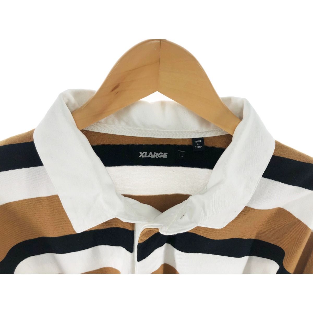 〇〇X-LARGE エクストララージ メンズ シャツ ラガーシャツ サイズL ブラウン×ブラック×ホワイト
