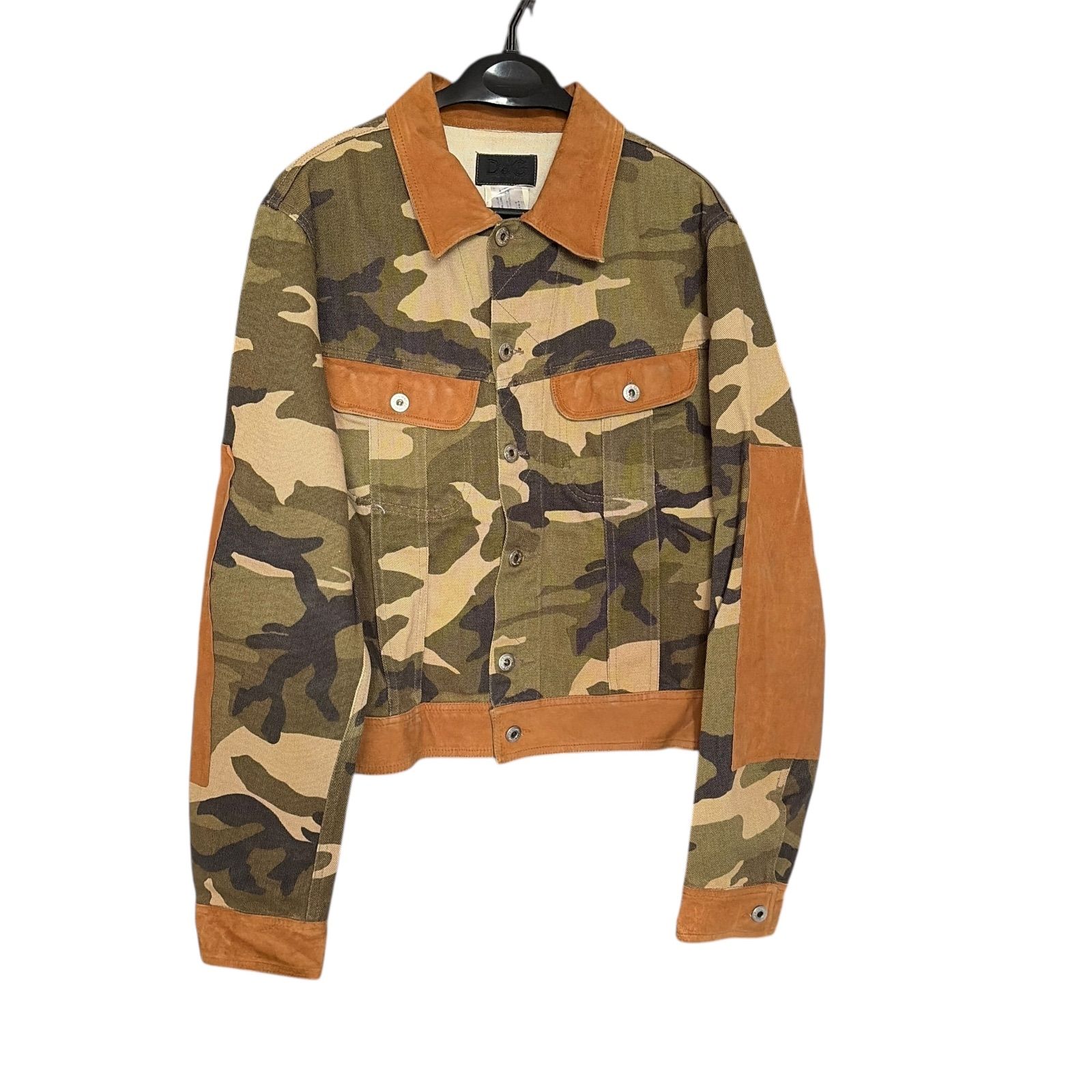 Z1554 DOLCE&GABBANA 迷彩 ジャケット ブラウン 茶色 ミリタリーコート