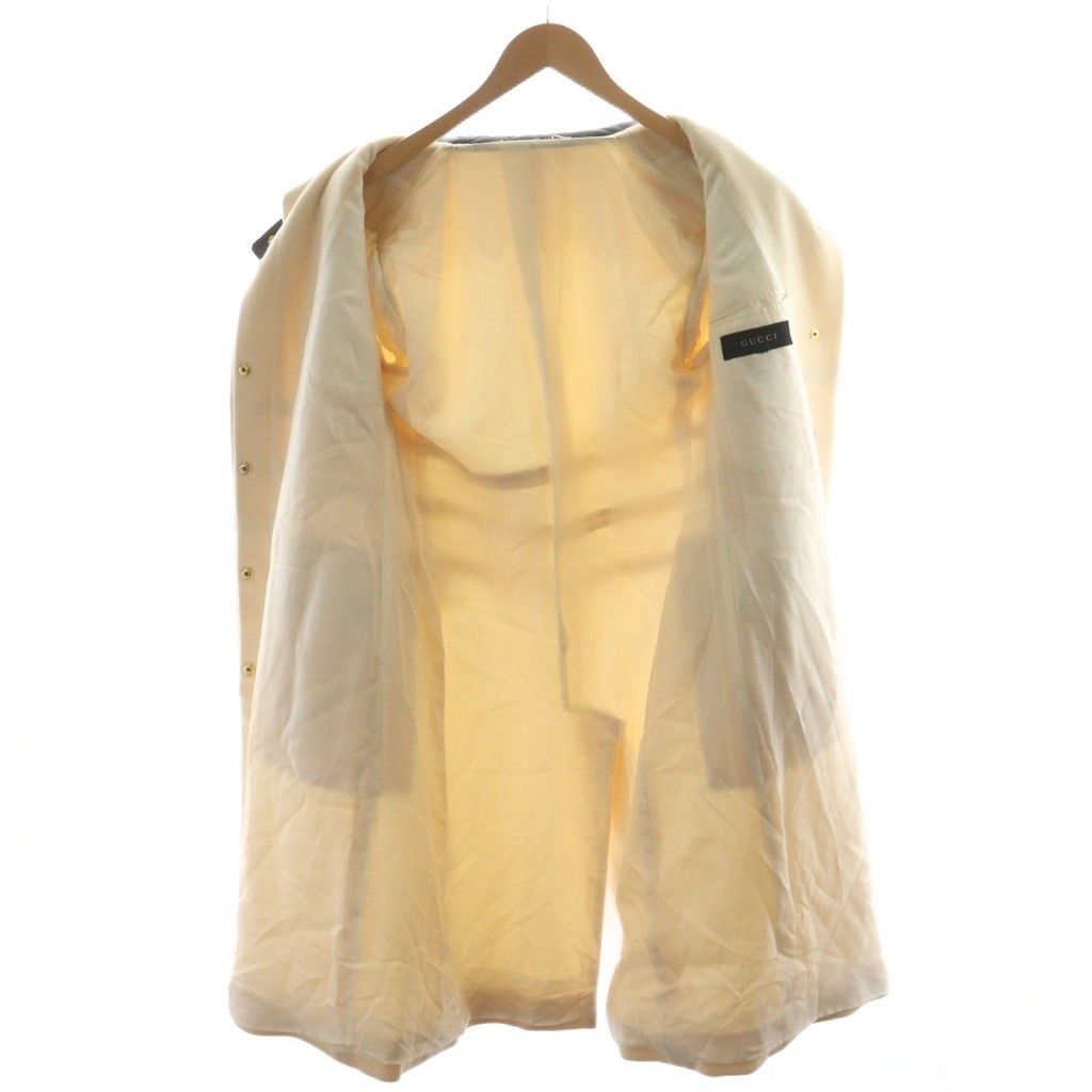 グッチ GUCCI トムフォード期 コート ロング スタンド ウール カシミヤ混 アウター アイボリー 211-0438-3878 AN40 SIROKUMA-CORPORATION_COM