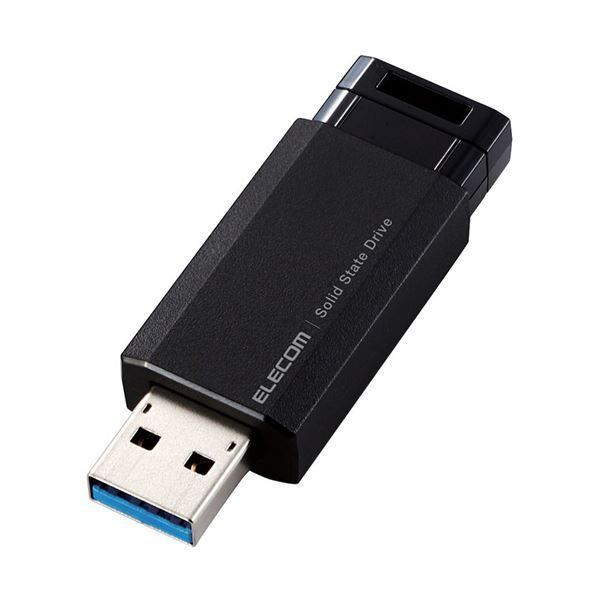 （まとめ）エレコム 外付けポータブルSSD250GB ブラック ESD-EPK0250GBK 1台（×3セット）