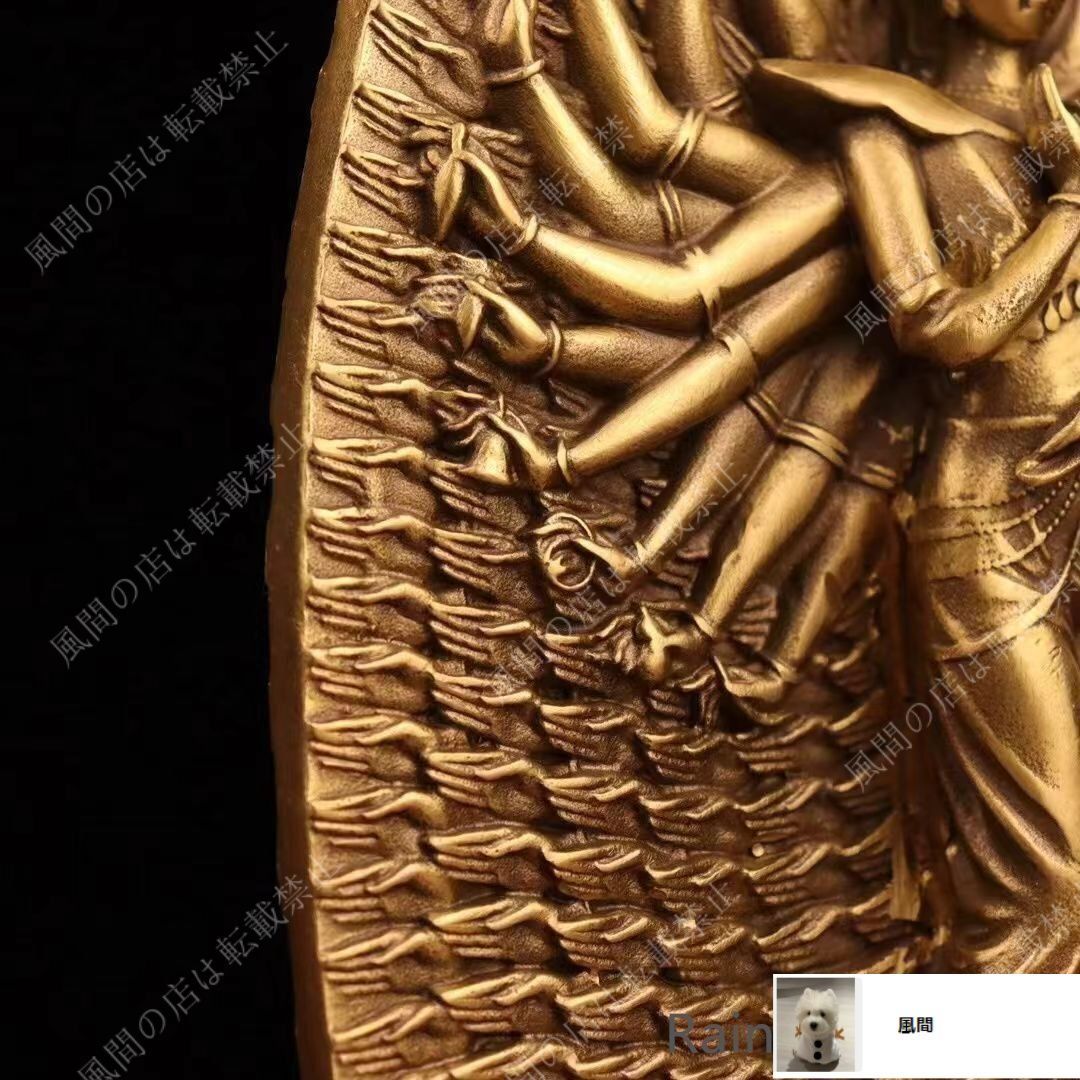 仏教美術 準提菩薩仏像 千手観音菩薩 小仏像 銅製品 工芸品 置物 仏教美術 準提菩薩仏像 千手観音菩薩 小仏像 銅製品 工芸品