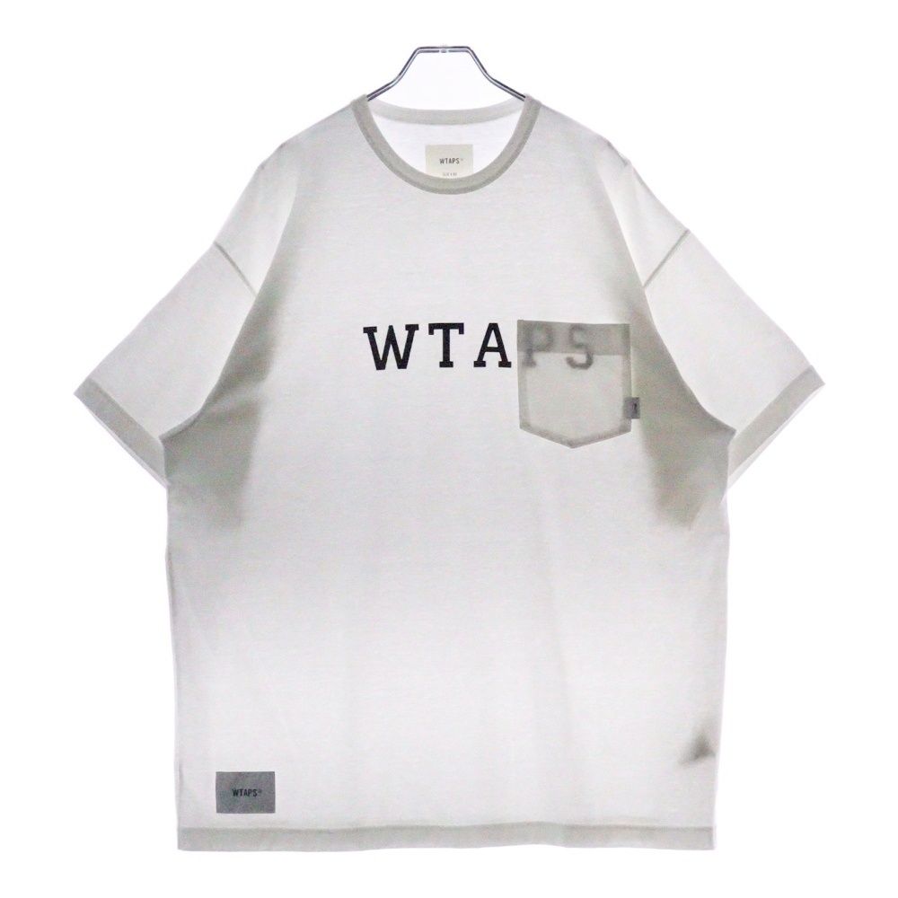 WTAPS ダブルタップス Tシャツ プリント ホワイト WTAPS (ダブルタップス) 23SS DESIGN 01 SS TEE ポケット付 ロゴ