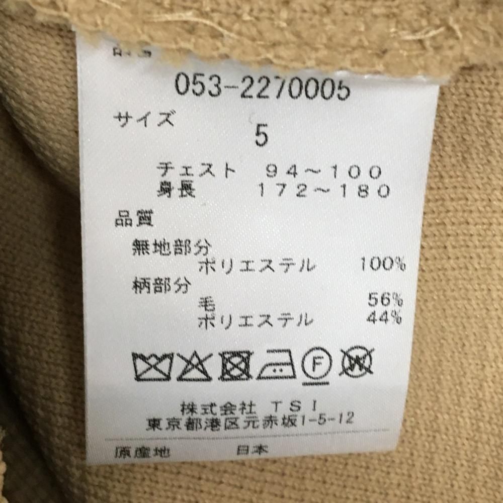 パーリーゲイツ セーター ライトブラウン×黒 一部レオパード ニット メンズ 5 L ゴルフウェア PEARLY GATES LLC-HASEGAWATOSO_COM