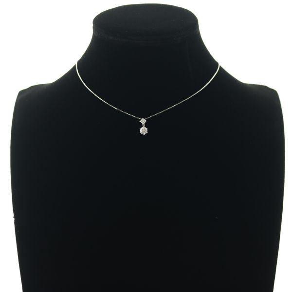 タサキ TASAKI ダイヤモンド/0.09ct デザイン ネックレス K18WG