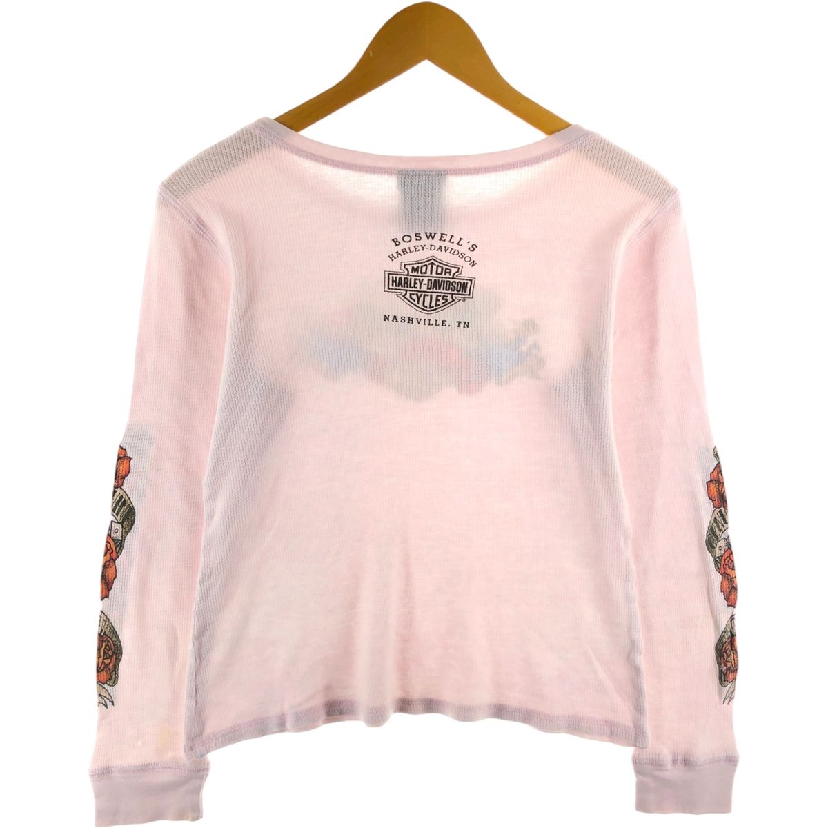 古着 90年代 ハーレーダビッドソン Harley-Davidson サーマルロングTシャツ レディースL相当 ヴィンテージ eaa 515032