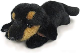 三英貿易 グレイスフル I-6865 おねだりDOG ダックスフンド ブラック-タン ぬいぐるみ 全長28cm