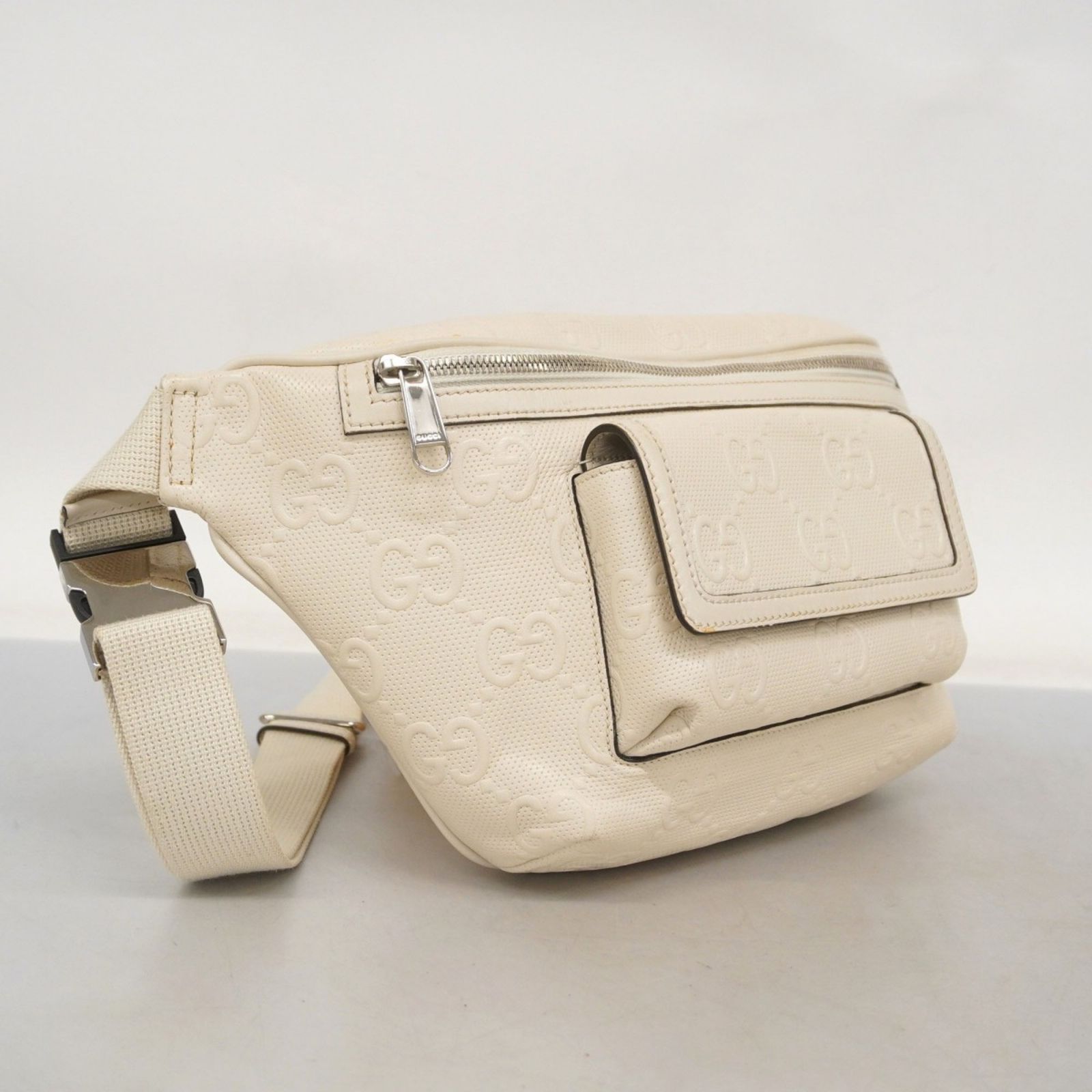 グッチ Gucci グッチ ウエストバッグ GGエンボス 645093 レザー アイボリー メンズ P1330943