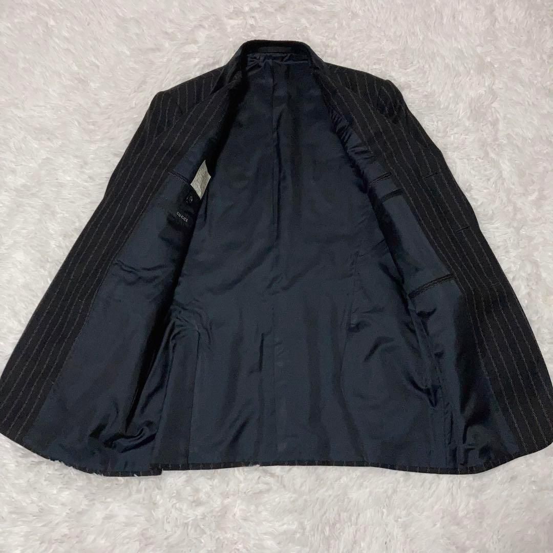 【美品】GUCCI チェーン柄スーツ セットアップ ウール キュプラ 美品】GUCCI チェーン柄スーツ セットアップ ウール キュプラ