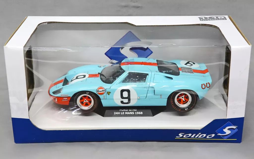 ミニカー 1|18 Ford GT40 Mk.1 Widebody 24h Le Mans Gulf 9 ライトブルー×オレンジ S1803001
