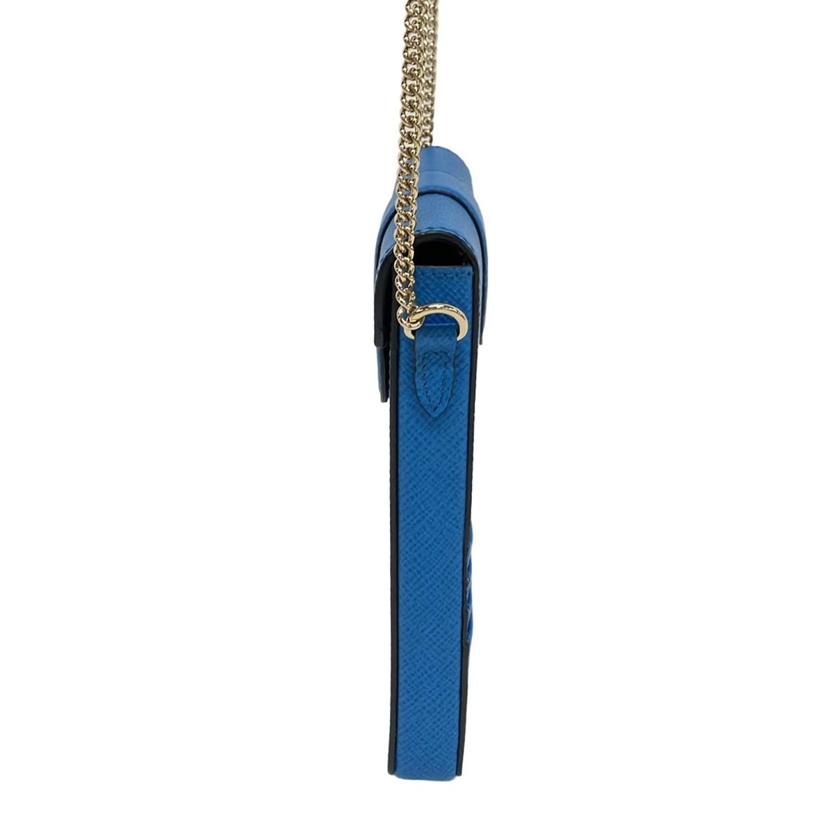 SMYTHSON(スマイソン) ショルダーバッグ美品 - ブルー チェーン