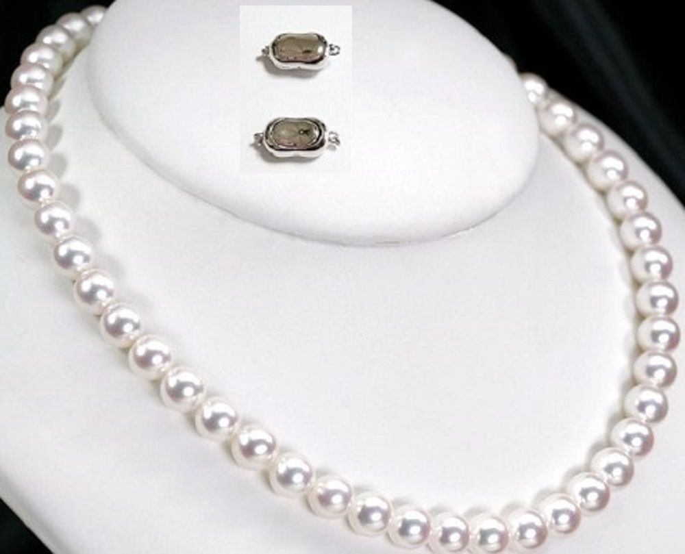 大幅値引き!激安限定特売 照り巻はオーロラ花珠クラスの 最高の花珠真珠 8.5ミリ-9ミリネックレス