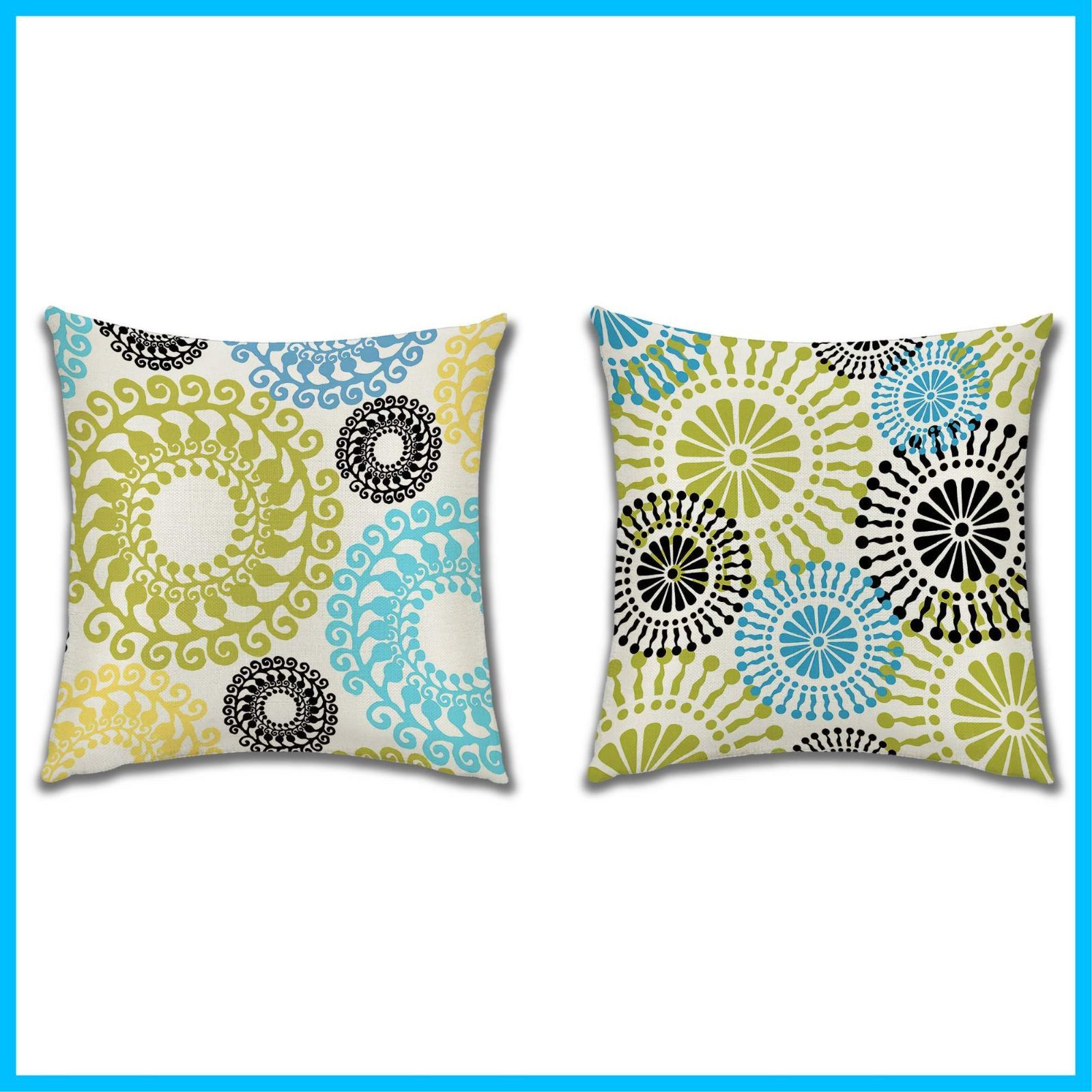 ソファ背当て 装飾枕カバー