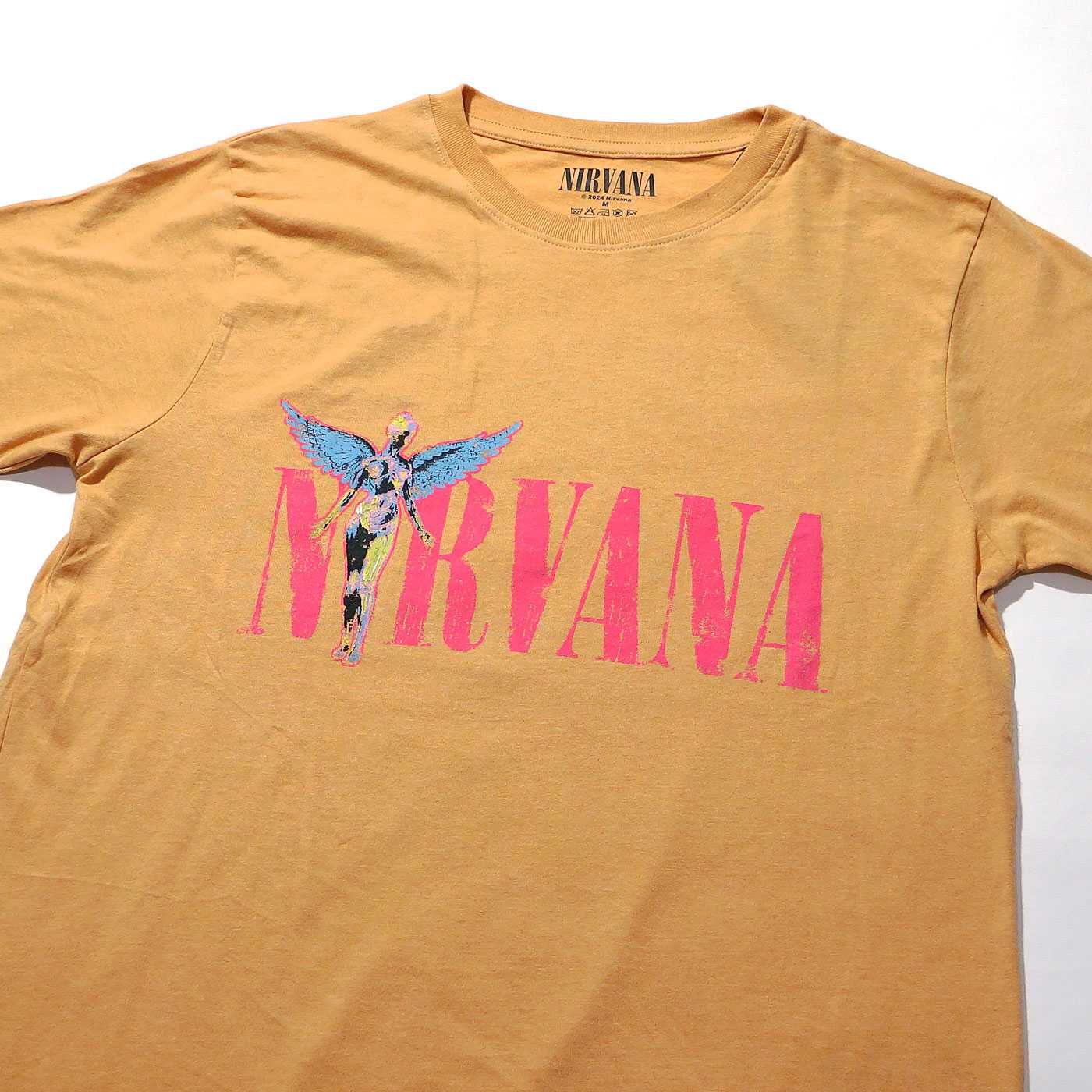 新品 ニルヴァーナ Tシャツ 公式 インユーテロ In Utero Angel(Bp) オレンジ カートコバーン グランジ 90s