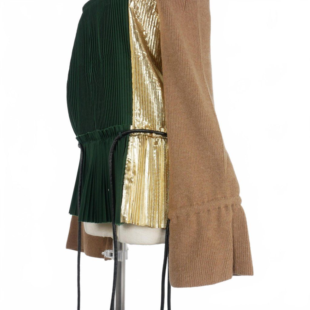 サカイ sacai 17AW ドッキング プリーツ ニット タートルネック 1 マルチカラー 緑 17-03387 レディース 楽天市場】【中古】サカイ sacai 17AW ドッキング プリーツ