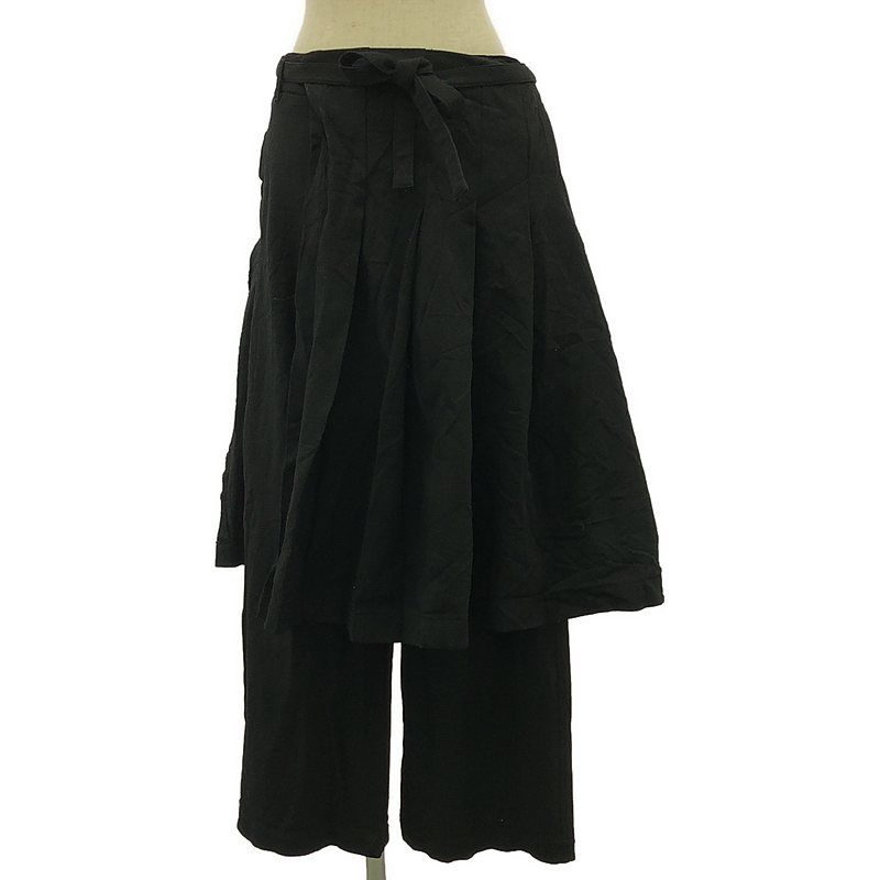 COMME des GARCONS | コムデギャルソン | 2006AW | 製品染め プリーツ ラップ パンツ | S | ブラック | レディース