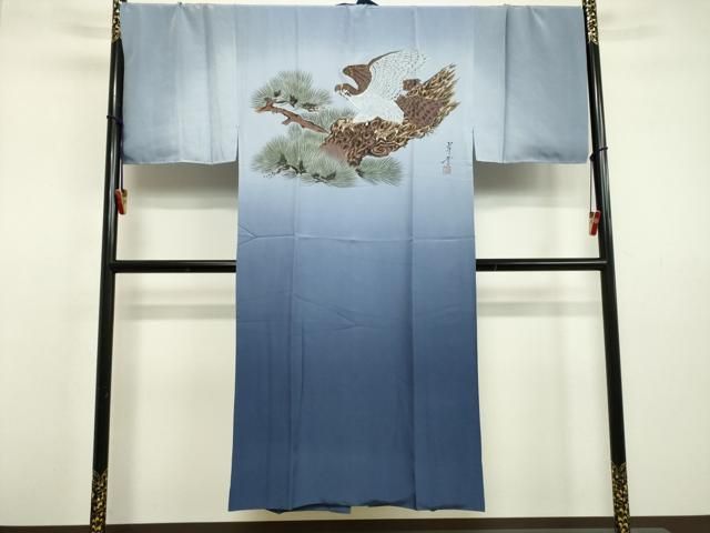 平和屋着物□極上 男性 本場大島紬 アンサンブル 長羽織 100亀甲 総