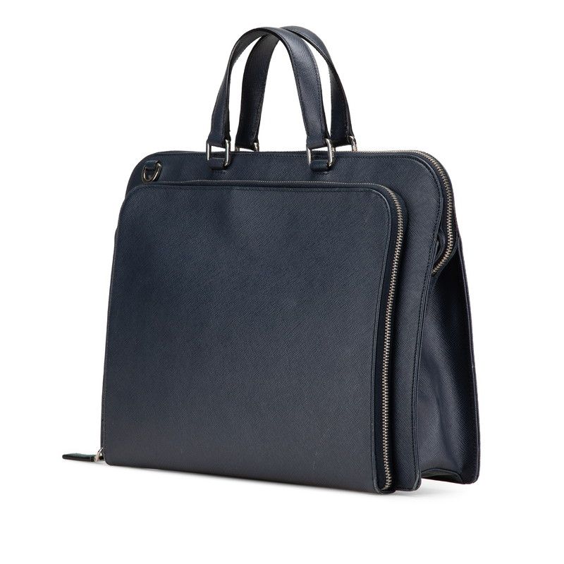 プラダ ビジネスバッグ ブリーフケース サフィアーノレザー ネイビー プラダ ビジネスバッグ ブリーフケース サフィアーノレザー ネイビー