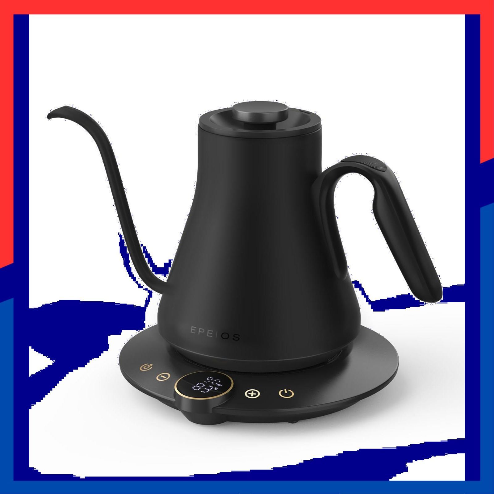 人気商品 LED表示パネル 細口ドリップ 電気ポット コーヒーポット ドリップ ドリップ ポット 1°C単位の精密調節 コンパクト0.9L コーヒー 1040W 電気ケトル 父の日ギフト エペイオス Epeios