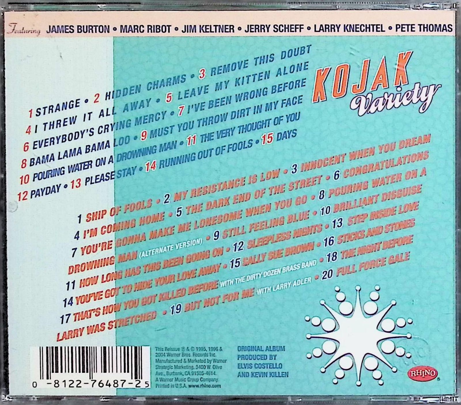 Kojak Variety (Dlx) / Elvis Costello（エルヴィス・コステロ） (CD) Amazon.co.jp: Kojak Variety (Dlx): ミュージック