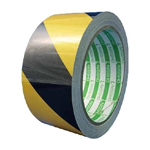 日東エルマテリアル 再帰反射テープ 90mmx10m 黄|黒 HT90YB
