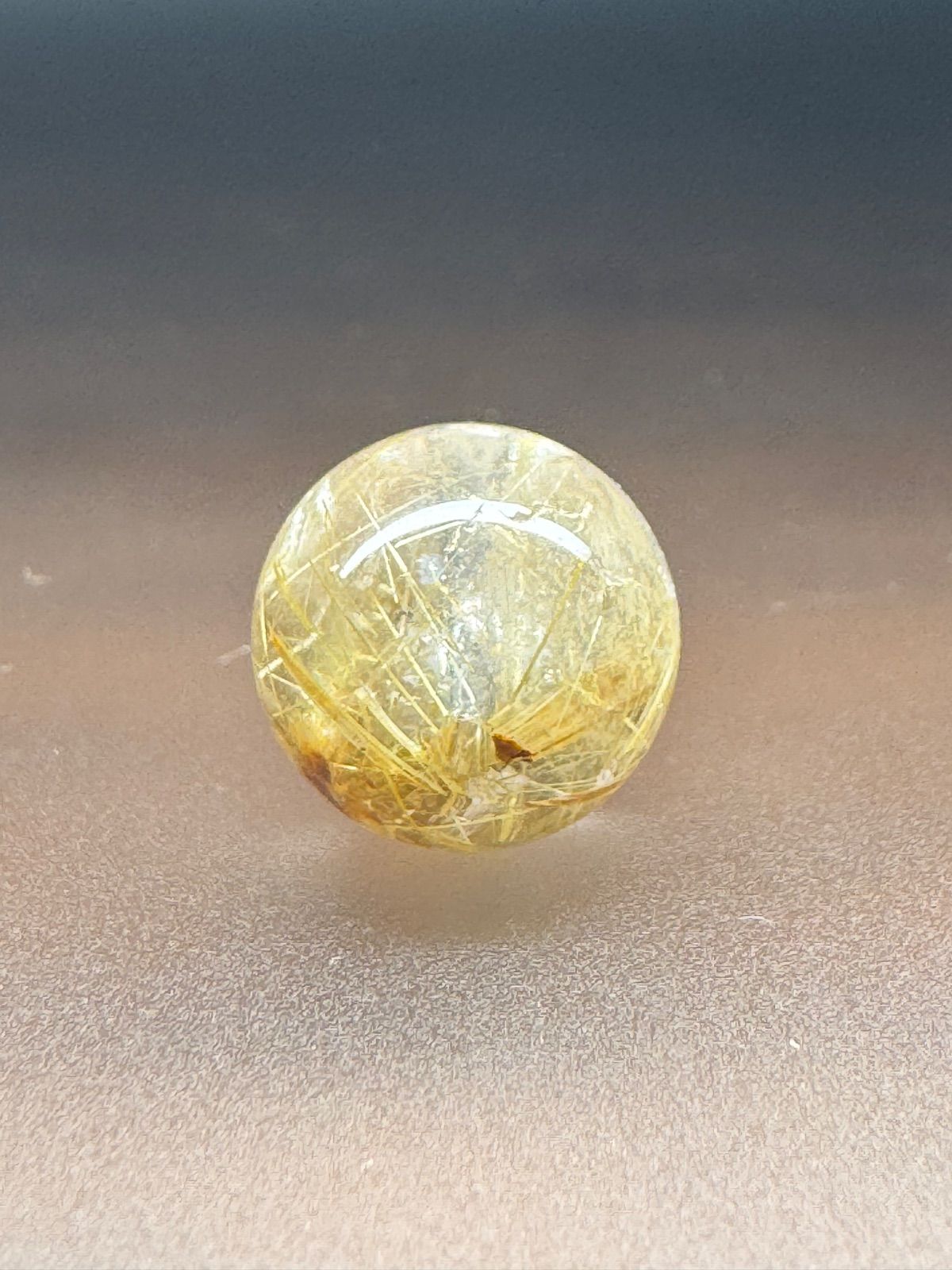 極透明度　極上10Aタイチンルチルクォーツ18.3mm金針最強 丸玉 極透明度 極上10Aタイチンルチルクォーツ18.3mm金針最強 丸玉 極透明度