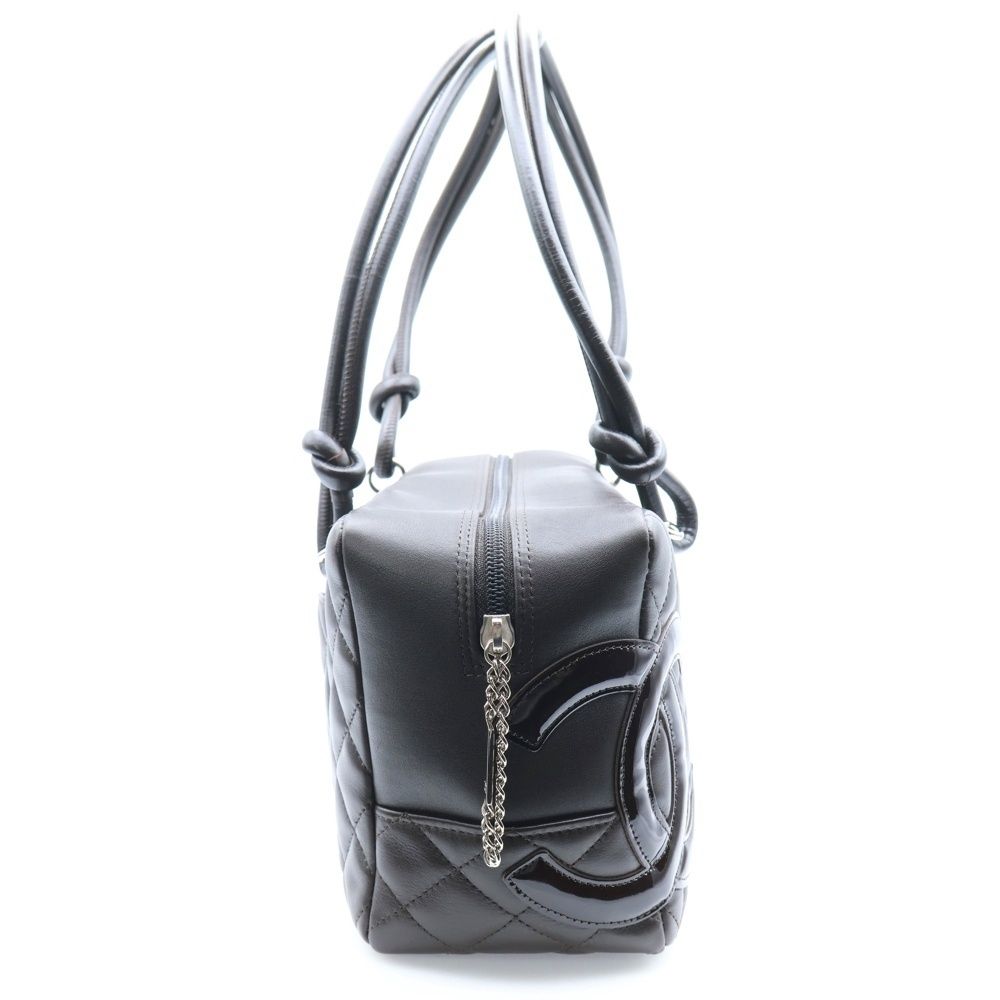 おぬ CHANEL シャネル カンボンライン ラムスキン CHANEL (シャネル) カンボンライン ボーリングバッグ ブラウン