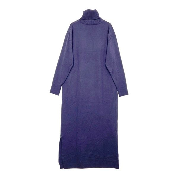 DEUXIEME CLASSE ドゥーズィエムクラス タートルネック ニットワンピース レディース フリーサイズ ネイビー トップス IL16881