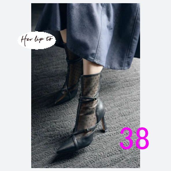 Double Belt Ankle Boots ショ－トブ－ツ dot Her lip to 38