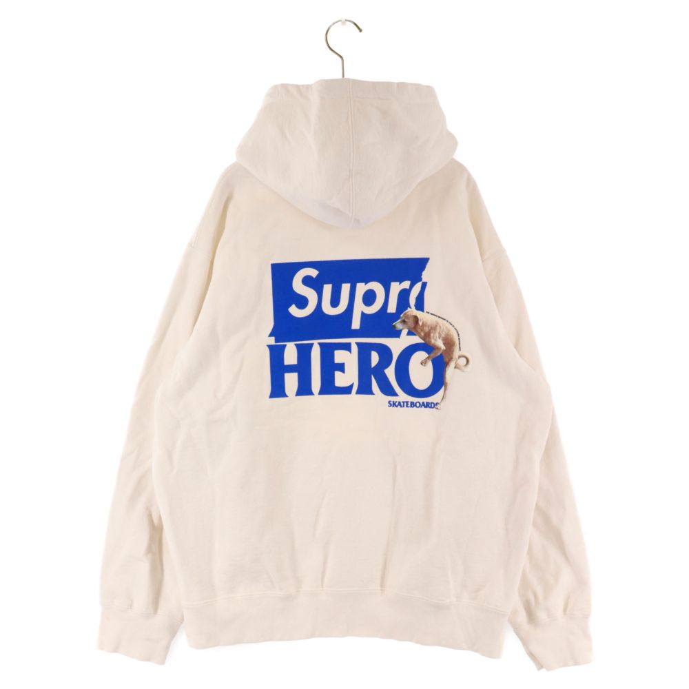 SUPREME (シュプリーム) 22SS ANTIHERO Hooded Sweatshirt アンタイヒーロー プルオーバーパーカー ホワイト -  メルカリ